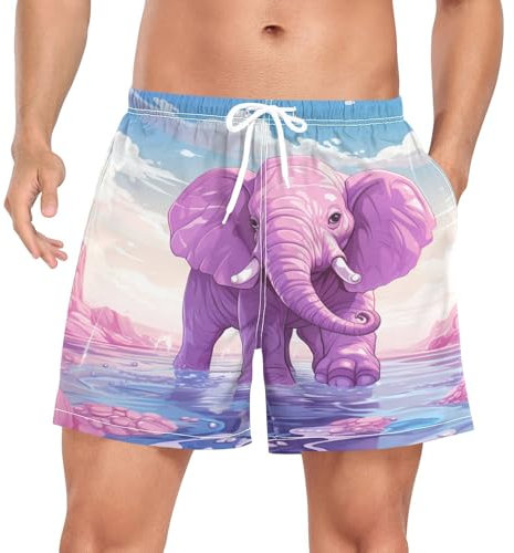 LINNIKEEEE Forêt Sombre Halloween Maillot de Bain Short de Bain à Séchage Rapide Pantalons Courts pour Hommes La Plage