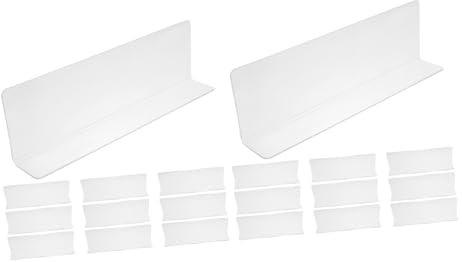 Gatuida 2 Sätze Trennwand Gekürzt Ort Dokumentieren Schubladenteiler Schrank Organizer Weiße Regale Gewürzregal Platte Eckregal Klarer Fachteiler Anzeige Transparent PVC 10 Stück * 2