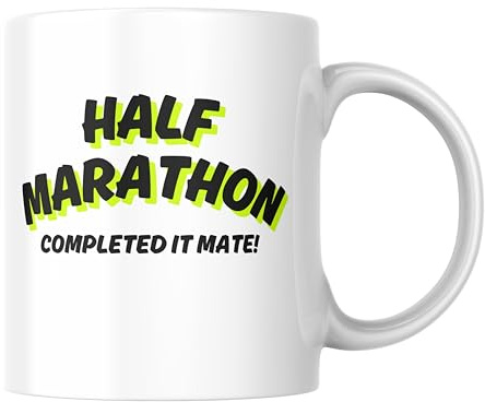 Funny Mug for Half Marathon Runner Coffee Cup | Completed It Mate, For Jogger, For Athlete, For Finisher