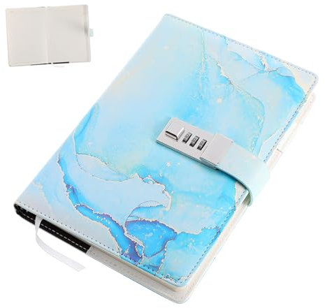 Kisangel Code Book Password Locked Journal Lockable Diary Ruled Notebook for Writing Student Travel