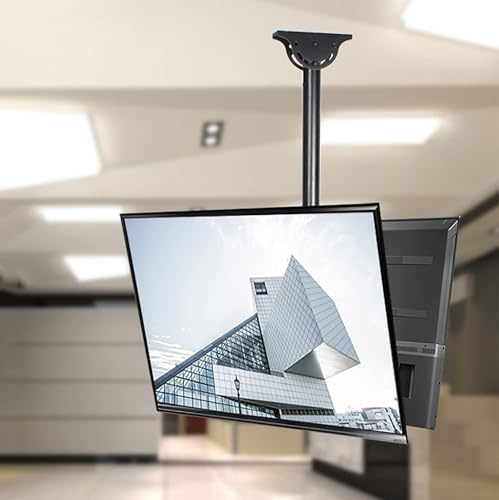 ApuaVireo&Co Support de Montage TV Plafond Double Face, Hauteur télescopique, Support de Montage TV à Mouvement Complet Suspendu, Compatible avec la Plupart des téléviseurs LED 4K de 32 à 70 Pouces