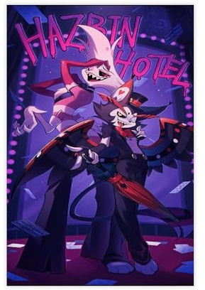 Hazbin Poster, Hotel, Engelstaub 3, Leinwandposter, Schlafzimmer, Dekoration, Landschaft, Büro, Raumdekoration, Geschenk, 30 x 45 cm