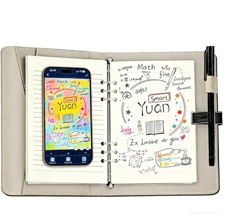 Cuifati Smart Pen für Notizen mit Notebook und Schreibtafel, Echtzeit-Synchronisierung Zum Digitalisieren, Konvertieren in Text, Speichern und Teilen mit Notebook über APP (/Android)