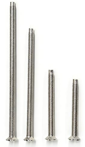 M3.5 Electrical Fixing Screws,Nickel Plated, Socket Screws, M3.5 Outlet Screws for Socket & Switch Installation, Back Boxes, Junction Boxes (30+35+60+75mm)