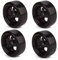 Mxfans 65 mm OD schwarze Kunststoff-Felgen mit 5 Speichen und glatten Reifen für RC 1:10 On-Road-Rennwagen und Drift-Auto, 4 Stück