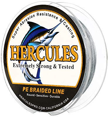 HERCULES Super Cast 100m - 2000m Yards Geflochtene Angelschnur 10lb - 300lb Test für Salzwasser Süßwasser PE Geflecht Fischdraht Superline 8 Stränge