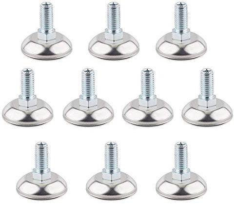 10 x Verstellschrauben M10 x 19 mm höhen-verstellbar mit Kunstoff Fussteil Möbelschraube Verstellfüße Stellfüße Kunststoffgleiter Möbel-Justierschraube von SO-TECH®