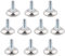 10 x Vis de Réglage M10 x 19 mm avec Pied en Plastique Hauteur Réglable Vis d’Ajustage Vis pour Meubles Pieds Réglables