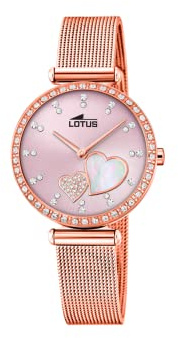 Lotus Damen Mesh Armbanduhr Edelstahl Roségold 29mm