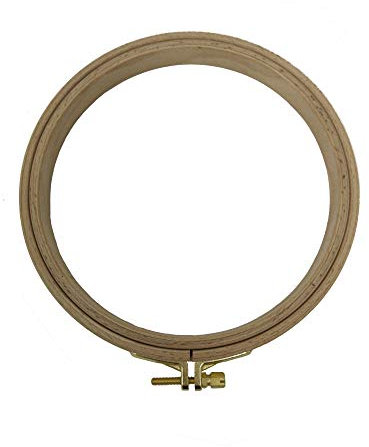 Nurge Premium-Beech Holz Gold Haken Quilting Hoop 6 zoll / 16 cm Durchmesser - 16 mm Dicke