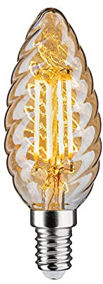 Paulmann 28709 LED Lampe Filament Kerze 4,7W Leuchtmittel dimmbar Gold 2500K Goldlicht E14