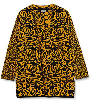 Samoon Women Jacke Strick Shrug Sweater, Black Gemustert, XX-Large