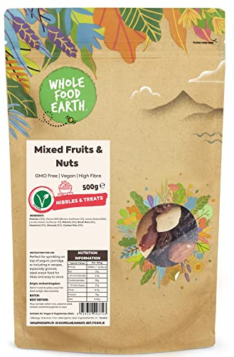 Whole Food Earth® - Mixed Fruits and Nuts 500 g | GMO Free | High Fibre