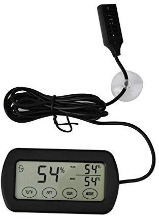 Termometro Con Display Lcd per Incubatrice di Uova Tartaruga per Rettili Termometro Digitale Igrometro (Fahrenheit)