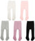 Durio Collants pour bébé fille, en coton, chauds, leggings, 5 paires : blanc, noir, rose clair, gris clair, violet, 0-6 mois