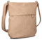 Zwei Damen Handtasche Mademoiselle.M M12 Umhängetasche 7 Liter Crossbody Bag, Schultertasche in DIN-A4-Größe, Schlüsselring, Geheimfach, inkl. extra kurzen abnehmbaren Schultergurt (nubuk-sand)