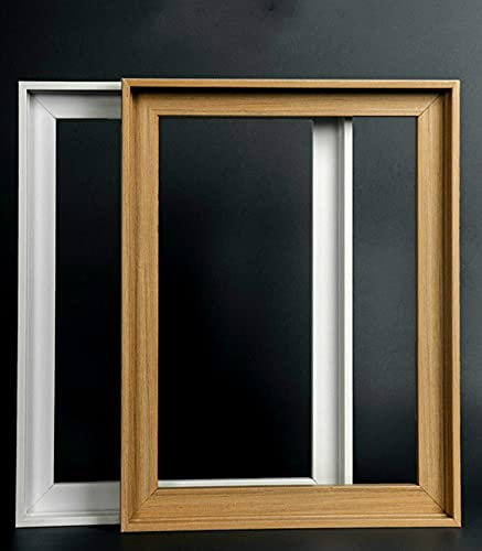 GVS-ART DIY Floating Frame for 30.5x40.7CM/12x16 Stretched Canvas,0.6-0.8/1.5-2cm Deep.Picture Art Wall Décor,Art Canvas Black Frame,a Frame Kit,Cut to Pieces,No Canvas Included