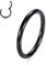 hengkaixuan 20G Nasenringe 316L Chirurgischer Stahl Nahtloses Segment Clicker Hoop Nasenring Septum Tragus Knorpel Helix Daith Conch Hoop Lippenohrringe Piercing Schmuck 5mm Schwarz