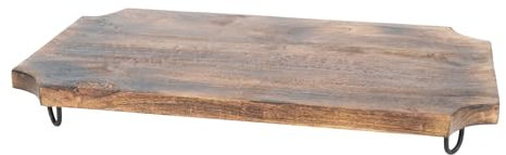 Small Wooden Chopping Board with Iron Leg