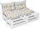 Amilian Palettenkissen Set 1x 120x60 cm+ 2X 40x60 cm- Auflagen, Kissen & Polster, Ideal für Indoor und Outdoor Nutzung- Bodenkissen, Robustes Palettenkissen Outdoor - Klematis