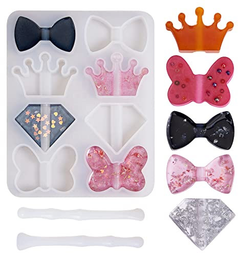 BEEFLYING 1Pc Straw Topper Silicone Molds Epoxy Resin Molds Silicone Straw Topper Attachment Mold for DIY Craft Making Supplies