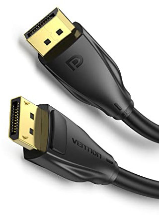 VENTION DisplayPort Kabel 5m, 8K DisplayPort Kabel 1.4 8K@60Hz 4K@144Hz 2K@165HZ 1080p@240HZ DP auf DP Kabel High Speed 32,4Gbps DP 1.4 kabel mit FreeSync und G-Sync,für Gaming Monitor PC Laptop