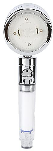 LED-Leuchtender Duschkopf, Handbrause, Temperaturkontrolle, LED-Duschkopf mit Filterelementschalter, Temperaturkontrolle, zur Reparatur trockener Haut und Haarausfall (buntes Blinken)