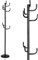 RELAX4LIFE Porte-Manteau sur Pied 8 crochets en Fer, Perroquet Porte-manteaux Penderie Portant Industriel Hauteur 175 cm pour Entrée Chambre Dressing Bureau (Noir)