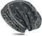 WANSSY® Damen Herren Unisex Uni Farbe Beanie mit Färbemuster Federmuster Fashion Einheitshröße Kopfbedeckung (Grau)