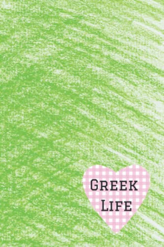 Green & Pink Greek Life notebook