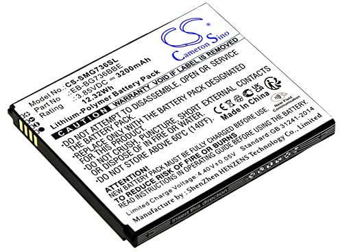 Cameron Sino Akku für Samsung Galaxy Xcover 6 Pro, SM-G736B, SM-G736B/DS, SM-G736U, SM-G736U1 PN:Samsung EB-BG736BBE 3200mAh / 12.32Wh