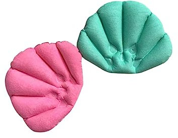 FRCOLOR 2pièces Oreiller De Bain Gonflable avec Ventouses pour Dos Et Nuque Coussin De Spa pour Salle De Bain Couleur Aléatoire