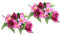 Kunstblumenstrauß mit künstlichen Rosen Lilien Aufleger Gesteck Rose Kunstblume Arrangement Bouquet Strauß Grabdekoration Grableger Grabschmuck Friedhofsgesteck, Grabblume Orchideen/Rosen