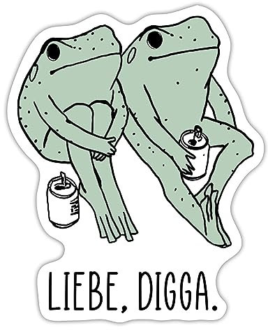 Liebe Digga Spruch Für Freunde Kumpels Buddies Frosch Sticker Aufkleber