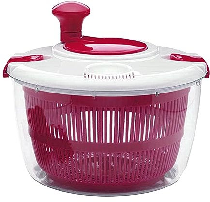 Essoreuse à salade manuelle - Essoreuse à salade - Essoreuse à légumes - Grande passoire à salade - 5 L - Facile à nettoyer - Pour fruits et légumes - Rose