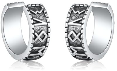 CUPENDA Wikinger Ohrclips aus Sterlingsilber Nordische Runen Ohrringe für Frauen kein Piercing Schmuck Geschenke für Mädchen