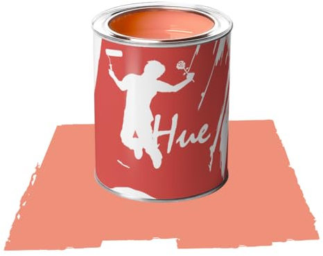 VERNICE HUE Pittura acrilica lavabile per interni ecologica colori formato 0,75 L Arancione Bologna