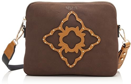 usha FESTIVAL Women's Crossbody Bag, Dunkelbraun