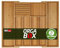 ORGA-BOX UNIVERSAL Range-couverts en bambou réglable pour largeur de tiroir 400-600 mm jusqu'à 7 compartiments pour profondeur de tiroir 473 mm y compris bloc à couteaux pour 6 couteaux