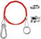 URAQT Cavo Sicurezza Rimorchio, 1 M Cavo di Sicurezza per Rimorchi e Caravan, con Moschettone, Carico di Rottura 150 kg, Acciaio Inossidabile Cavo Freno per Rimorchio, Diametro del filo 4mm
