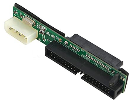Reykentu Adapter Sata auf IDE, 2,5 SATA-Buchse auf 8,9 cm (3,5 ), IDE-Stecker, 40 1,5 GBS, kompatibel mit 133 100 HDD CD DVD