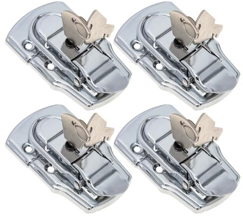 ETHZZLE 4juegos Cerradura Para Caja De Herramientas Con Llave Pestillo De Seguridad Para Protección De Equipos Y Prevención De Robos