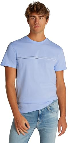 TOMMY JEANS TJM Slim Entry Graphic Tee Herren, Blau (Sweet Blue), S