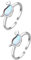 DEARMAMY 2 Stück Walring Metallring Damen Fingerring Tierringe Ring Schmuckring Dekoration Öffnungsring Damen Verstellbarer Ring Fingerringe Für Damen Verstellbarer Fingerring