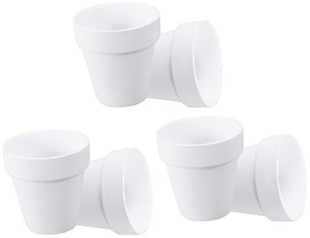 INOOMP 6pcs White Ceramic Pot Small Plant Floral Vase Succulent Planter Tablescape Decor Indoor Plant White Vase House Plants Small Succulent Plants Flowerpot Ceramics