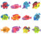 AYVRUOP 24 Stück Künstliche Fisch Deko Für Aquarien Kunststoff Fische Kleine Künstliche Fisch Aquarium Ornamente Blasenröhren Mehrfarbige Kleine Tropische Fisch Deko(Farbe Zufällig)