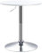 HOMCOM Table de Bar Ronde, Mange-Debout, Table de Bistro Haute, Hauteur réglable 69-93 cm, Base en métal et Plateau pivotant en Bois, Blanc