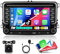 Autoradio Apple CarPlay 4G+64G per VW/Seat/Skoda/Passat/Golf/Polo, CarPlay Wireless e Android Auto, Touch Screen HD da 7, 2 DIN, Bluetooth, GPS/SWC/FM/RDS/USB, Telecamera per la retromarcia AHD, Mic