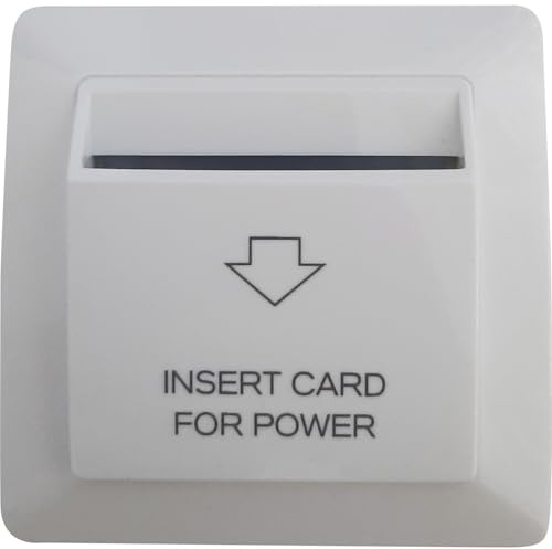 Marchesi Hotel Kartenschalter RFID Leser Mifare Up zur Steuerung von Licht, Wechselstrom, Strom und Heizung, Kunststoff weiß 230V AC