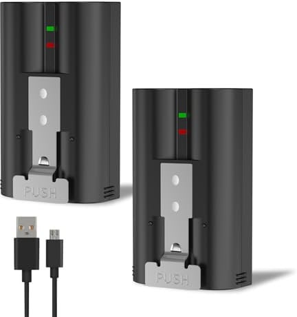 2 Stück 6040mAh Ersatzakku für Ring Doorbell Videokamera 2/3/3Plus/4, V4 Schnellspanner-Akku kompatibel mit Stick Up Cam (2/3. Gen) und Spotlight Cam